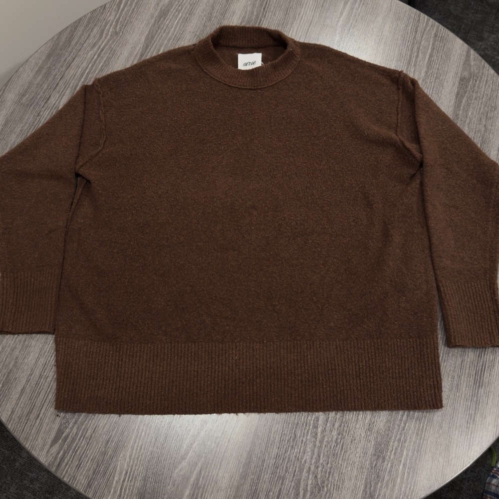 Aerie Brown Crew Neck Sweater